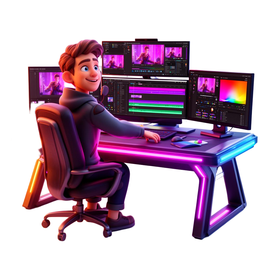 InfoDex Media video editing 3D hero visual for premium branded video production